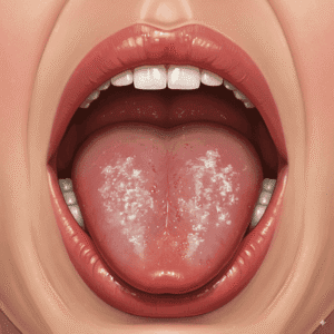 Lengua blanca causada por candidiasis oral – Clínica Dental Nueva Ciudad Torrelavega